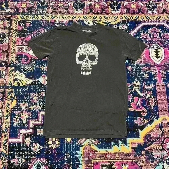 Jagermeister Sugar Skull Size Medium Tshirt Logo Flower Deer Stag Cross - Picture 1 of 1
